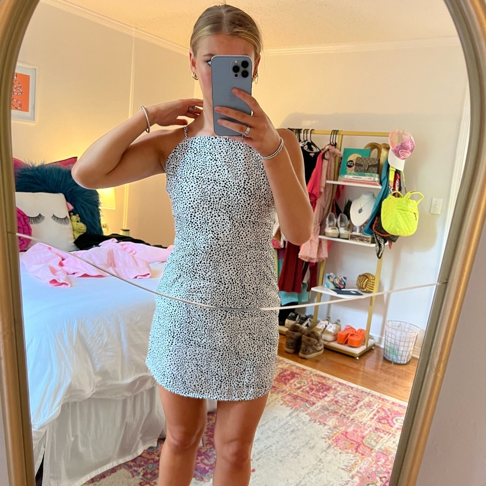 Missguided Polkadot Tie Dress